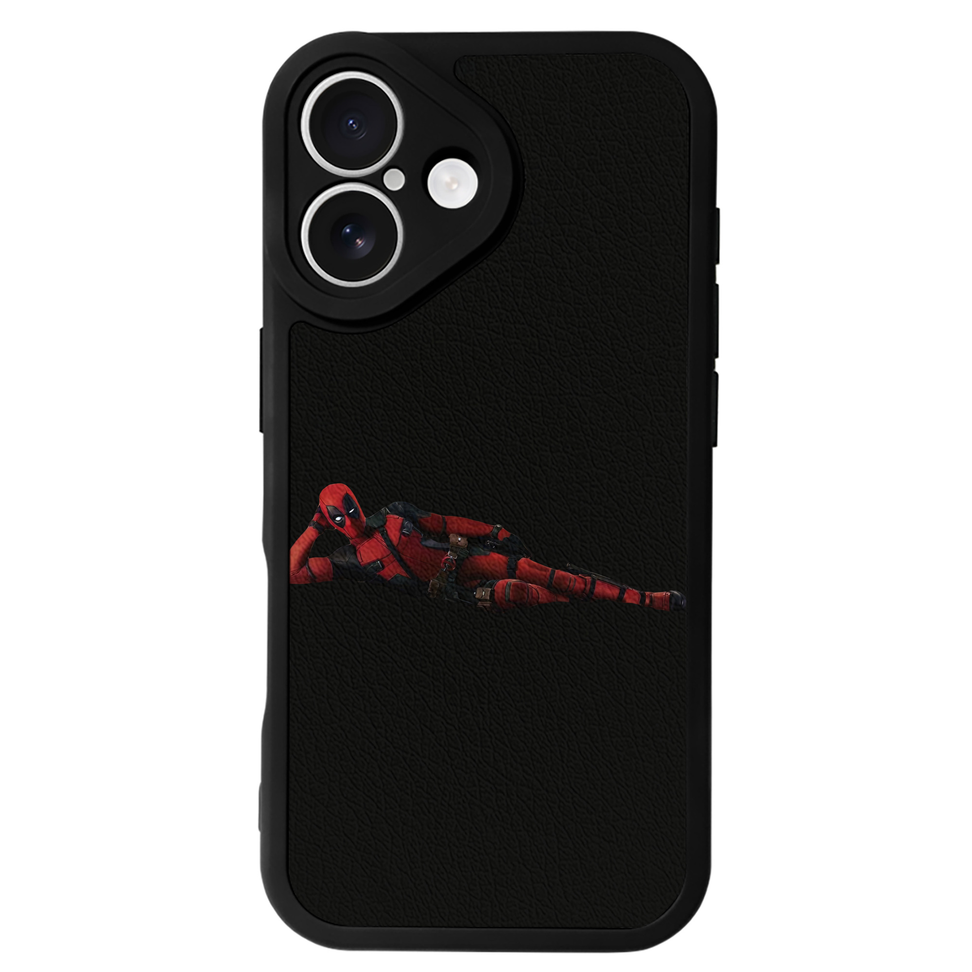 （画像用） Deadpool デッドプール 【iPhone 16シリーズ対応】シリコンスマホケース（レザー調） 材質：シリコン
